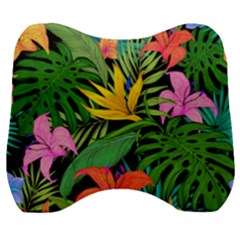 Tropical Greens Velour Head Support Cushion by Sobalvarro