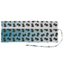 Blue Gradient Flower Roll Up Canvas Pencil Holder (M) View2