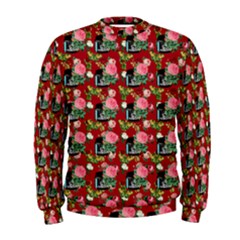 Vintage Can Floral Red Men s Sweatshirt by snowwhitegirl