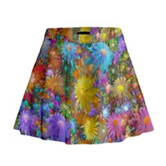 Apo Flower Power Mini Flare Skirt by WolfepawFractals