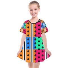 Polka Dots Two Times 5 Black Kids  Smock Dress by impacteesstreetwearten