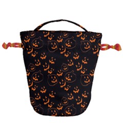 Jack O Lanterns Drawstring Bucket Bag by bloomingvinedesign