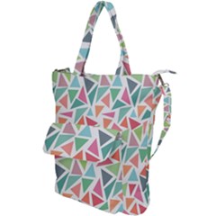 Colorful Triangle Vector Pattern Shoulder Tote Bag by Vaneshart