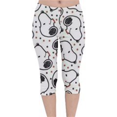 Dog Pattern Velvet Capri Leggings  by Vaneshart