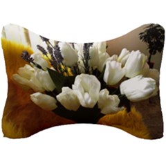 Tulips 1 3 Seat Head Rest Cushion by bestdesignintheworld