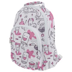 Set Kawaii Doodles Rounded Multi Pocket Backpack by Vaneshart