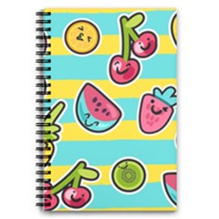 Summer Fruits Patterns 5 5  X 8 5  Notebook by Vaneshart