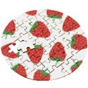 Seamless Pattern Fresh Strawberry Wooden Puzzle Round View3