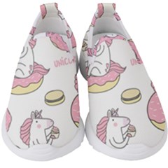 Unicorn Seamless Pattern Background Vector (1) Kids  Slip On Sneakers by Sobalvarro