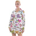 Set Kawaii Doodles Women s Long Sleeve Casual Dress View1