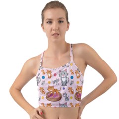 Cat Seamless Pattern Mini Tank Bikini Top by Vaneshart