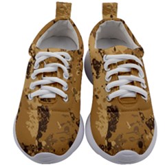 Abstract Grunge Camouflage Background Kids Athletic Shoes by Vaneshart