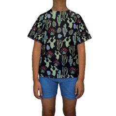 Cute Africa Seamless Pattern Kids  Short Sleeve Swimwear by Vaneshart