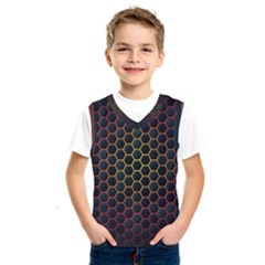 Dark Hexagon With Light Fire Background Kids  Sportswear by Vaneshart