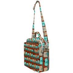 Bluegreen Pumpkins Crossbody Day Bag by bloomingvinedesign