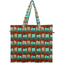 Bluegreen Pumpkins Canvas Travel Bag by bloomingvinedesign