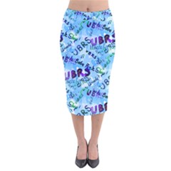 Ubrs Velvet Midi Pencil Skirt by Rokinart