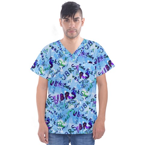 Ubrs Men s V-neck Scrub Top by Rokinart