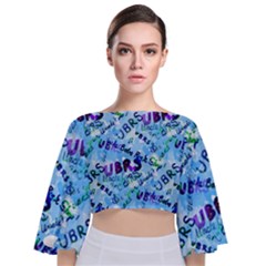 Ubrs Tie Back Butterfly Sleeve Chiffon Top by Rokinart