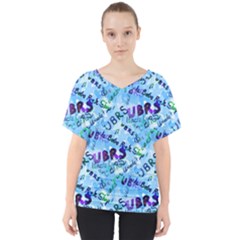 Ubrs V-neck Dolman Drape Top by Rokinart