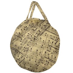 Music Nuts Sheet Giant Round Zipper Tote by Mariart