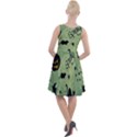 Funny Halloween Pattern With Witch, Cat And Pumpkin Knee Length Skater Dress View2