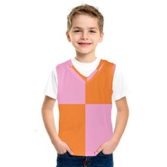 Mod Pink And Orange Squares Kids  Sportswear by snowwhitegirl