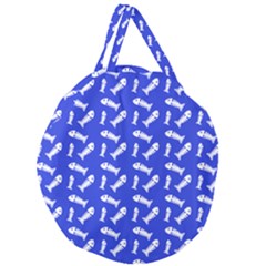 Fish Royal Blue Giant Round Zipper Tote by snowwhitegirl