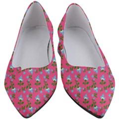 Carnation Pattern Pink Women s Block Heels  by snowwhitegirl