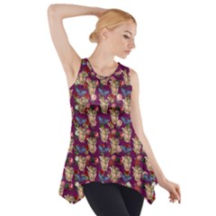 Angel Cherub Butterflies Magenta Side Drop Tank Tunic by snowwhitegirl