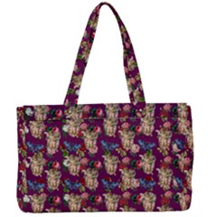 Angel Cherub Butterflies Magenta Canvas Work Bag by snowwhitegirl