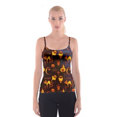 Funny Halloween Design Spaghetti Strap Top by FantasyWorld7