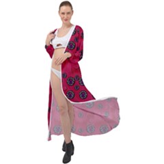 The Dark Moon Fell In Love With The Blood Moon Decorative Maxi Chiffon Beach Wrap by pepitasart