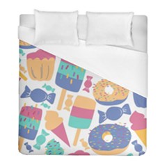 Icecream Pattern Pastel Sumer Duvet Cover (full/ Double Size) by Vaneshart