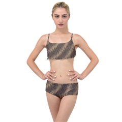 Texture Butterfly Skin Waves Layered Top Bikini Set by Vaneshart