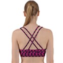 Black Rose Pink Back Weave Sports Bra View2