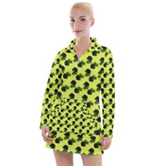 Black Rose Yellow Women s Long Sleeve Casual Dress by snowwhitegirl