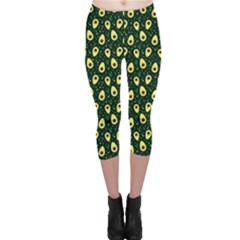 Avocado Fruit Capri Leggings Green by trulycreative