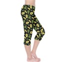 Avocado Leaves Capri Leggings Black View4