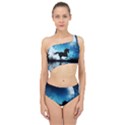 Wonderful Unicorn Silhouette In The Night Spliced Up Two Piece Swimsuit View1