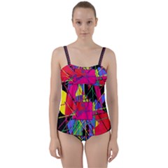 Club Fitstyle Fitness By Traci K Twist Front Tankini Set by tracikcollection