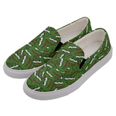 Pepe The Frog Face Pattern Green Kekistan Meme Men s Canvas Slip Ons by snek