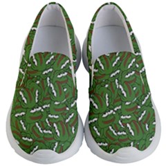 Pepe The Frog Face Pattern Green Kekistan Meme Kids  Lightweight Slip Ons by snek