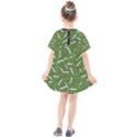 Pepe the Frog Face pattern Green Kekistan meme Kids  Smock Dress View2