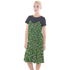 Pepe The Frog Face Pattern Green Kekistan Meme Camis Fishtail Dress by snek