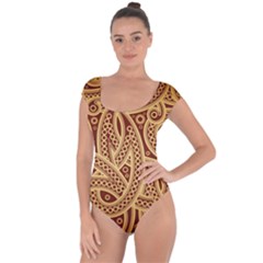 Fine Pattern Short Sleeve Leotard  by Sobalvarro