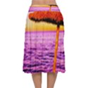 Pop Art Beach Umbrella  Velvet Flared Midi Skirt View2