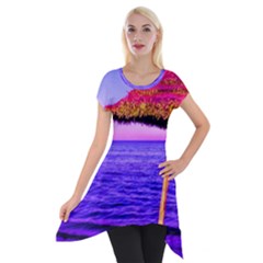 Pop Art Beach Umbrella  Short Sleeve Side Drop Tunic by essentialimage