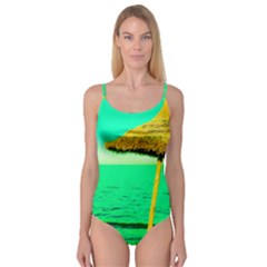 Pop Art Beach Umbrella  Camisole Leotard  by essentialimage