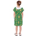 Fauna Bloom Mandalas On Bohemian Green Leaves Kids  Drop Waist Dress View2